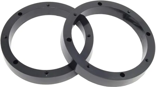 Vista 8 de 2 pares de anillos espaciadores de altavoz de plástico de 6.5" - Adaptador de montaje de instalación personalizada de rango medio para subwoofer