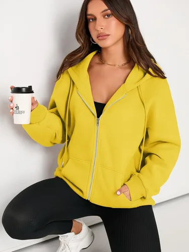 Vista 2 de EFAN lindas sudaderas con capucha para chica adolescente, chaqueta extragrande para el otoño, informales estilo año 2000 (Y2K), con cordón