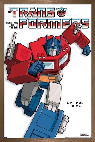 Vista 16 de Hasbro Transformers - Póster de pared Optimus Prime Feature Series, 22.4 pulgadas de largo x 14.7 pulgadas de ancho, versión enmarcada de madera