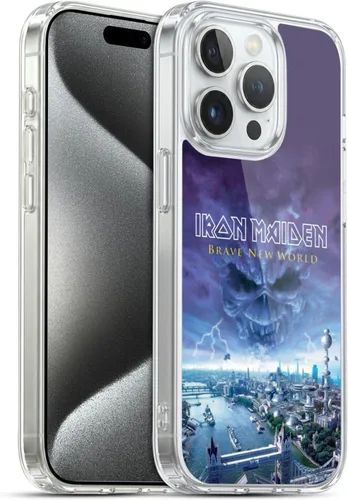 Vista 190 de Head Case Designs Funda de gel suave con licencia oficial de Iron Maiden Brave New World, compatible con Apple iPhone 7 Plus/iPhone 8 Plus Nuevo