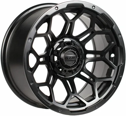 Vista 7 de GTW Bravo - Rueda de aluminio para carrito de golf de 14 pulgadas 14x7 Pernos 4-4 Offset 3:4 (bronce/negro)