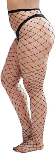 Vista 3 de Medias de red para mujer, color negro