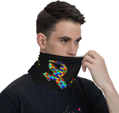 Vista 6 de Pasamontañas para el cuello para adultos, multiusos, protección contra el polvo, el viento, máscara facial, sin costuras, duradera, fina