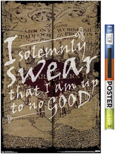 Vista 17 de Trends International Harry Potter - The Marauder's Map - I Solemnly Swear Wall Poster, 14.725" x 22.375", Premium Unframed Version Versión premium