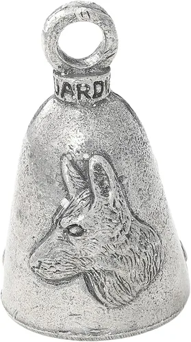 Vista 19 de Guardian Bell Dog Good Luck Bell con llavero y bolsa de regalo de terciopelo negro Campana de motocicleta Peltre sin plomo Hecho en Estados