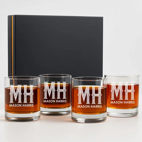 Vista 13 de Regalos personalizados para hombres – Vasos de cerveza grabados – Regalos de vidrio grabado personalizados para hombres y mujeres – Ideal