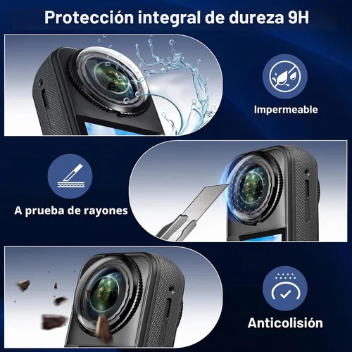 Vista 3 de STARTRC VCR Protector de lente para Insta360 X5, protector de lente de PC