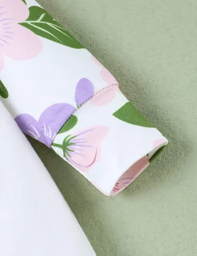 Vista 5 de Mono de manga larga con estampado floral para bebé o niña