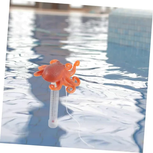 Vista 7 de POPETPOP Floating Water Thermometer for Pool and Bathtub Cartoon Octopus Design Accurate Bath Water Temperature Measuring Tool for Spas Aquariums