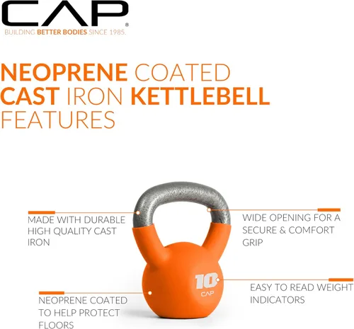Vista 3 de CAP Neoprene Coated Kettlebells - Multiple Sizes