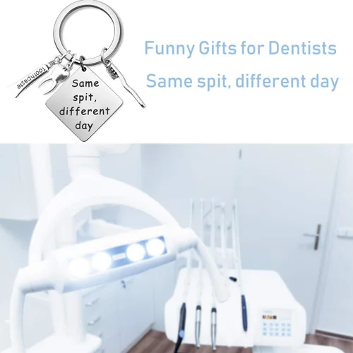 Vista 7 de Lywjyb Birdgot Regalo divertido para dentistas con el mismo salivo, regalo de higienista dental para diferentes días (El mismo escupito)