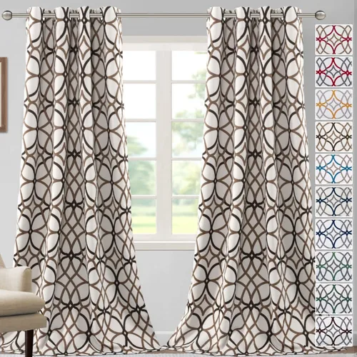 Vista 20 de H.VERSAILTEX Cortinas opacas de 63 pulgadas de largo, juego de 2 paneles de cortinas térmicas y cortinas para tratamiento de ventana, reducción