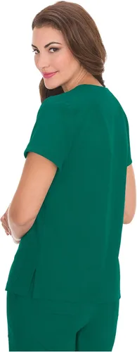 Vista 2 de Delantal Koi, para mujer, modelo NICOLE, super cómodo, estilo pulóver, con ribete de canalé.