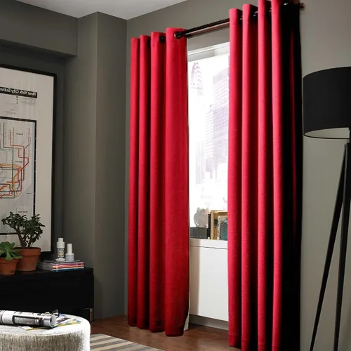 Vista 20 de Gorgeous Home - Panel de cortina de ventana de lino K92 de 1 pieza, liso, con ojales de bronce, 3 capas de forro de espuma, 100% térmica