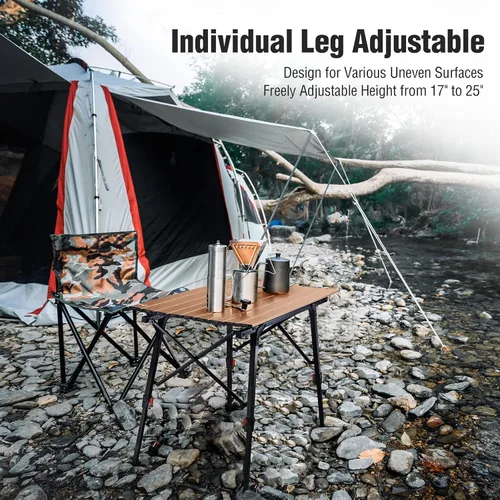 Vista 8 de VILLEY Mesa de camping portátil + silla plegable de directores
