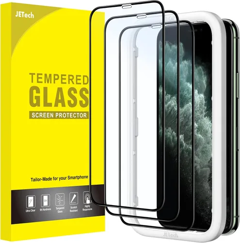 Vista 19 de JETech Protector de pantalla para iPhone SE 3/2, iPhone 8/7, negro, paquete de 3