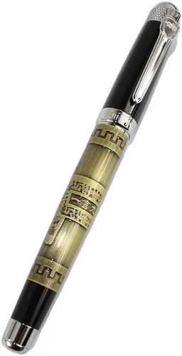 Vista 3 de Gullor Bolígrafo Rollerball avanzado Jinhao 189 Noblest Cinnamon Great Wall Pen