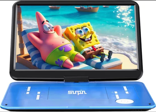 Vista 10 de SUNPIN Reproductor de DVD portátil para coche, pantalla giratoria HD de Negro
