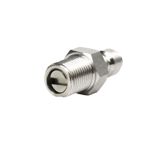 Vista 2 de Adaptador de enchufe de desconexión rápida de 0.315 in 1/8 NPT rosca macho acero inoxidable PCP Paintball accesorios de carga de aire