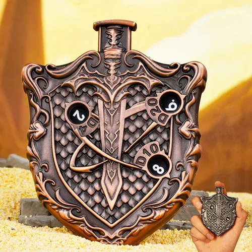 Vista 23 de Juego de dados de ruleta único 7 en 1 de metal DND para juegos de rol de mesa, dados giratorios para juegos de rol, juegos de dados DND equilibrados