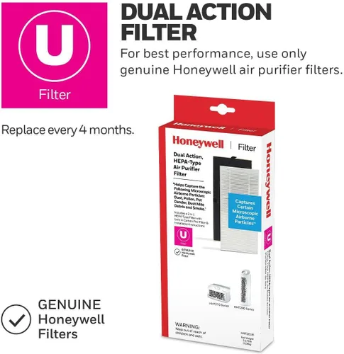 Vista 3 de Filtro purificador de aire Honeywell tipo HEPA, U – para las series HHT270 y HHT290
