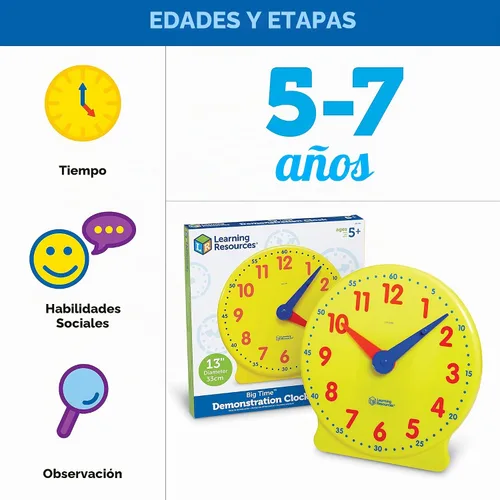 Vista 5 de Learning Resources – Reloj de estudiante Big Time, 12 horas