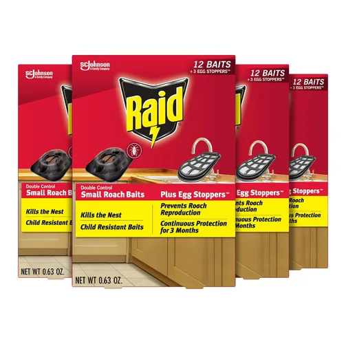 Vista 10 de Raid Double Control - Cebos pequeños para cucarachas y tapones para huevos, 12 unidades (paquete de 3)