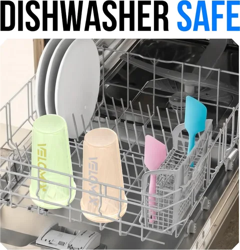 Vista 5 de VELOMIX Paquete de 2 botellas mezcladoras de proteínas de 28 onzas para mezclas de proteínas, colores tierra Wire Whisk Included, Leak Proof