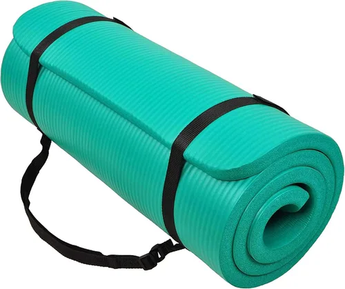 Vista 11 de BalanceFrom Yoga Mat, 1-Inch Extra Thick High Density Exercise Mat, Anti-Tear Exercise Yoga Mat with Carrying Strap, Suitable for Various Yoga
