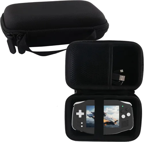 Vista 7 de WERJIA Estuche rígido compatible con consola de juegos portátil retro RG34XX/R36MAX (gris)