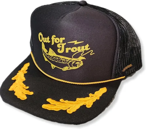 Vista 71 de ThatsRad Out for Trout Corduroy Snapback Sombrero Gorra Pesca con Mosca Pescador