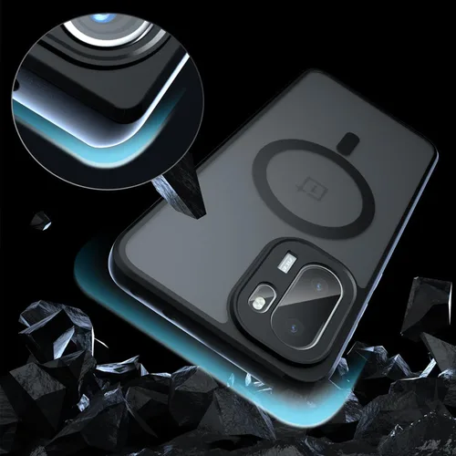 Vista 3 de Funda para OnePlus 15R/AEC 6/Ace 6T, compatible con MagSafe, antihuellas, no amarillea, a prueba de caídas, a prueba de sudor, translúcida, mate, a