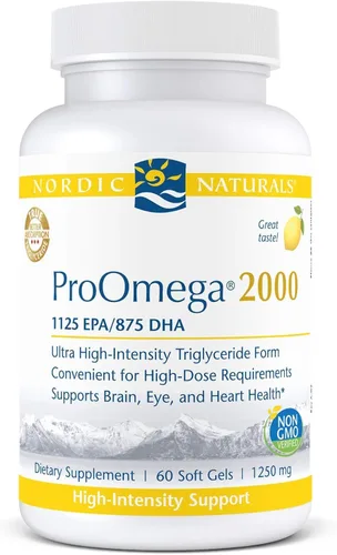 Vista 8 de Cápsulas blandas de gel con sabor a limón ProOmega 2000 de Nordic Naturals. 120 cápsulas.