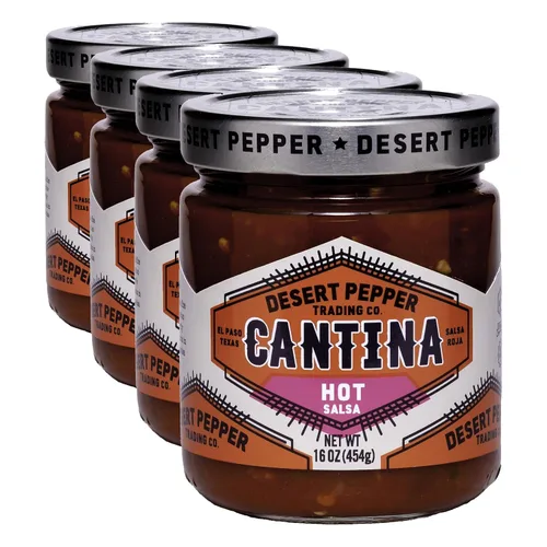 Vista 10 de Desert Pepper Trading Company Cantina Salsa, verde medio, 16 onzas