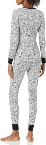 Vista 2 de Amazon Essentials Conjunto de pijama de algodón ajustado para mujer - Colores descontinuados