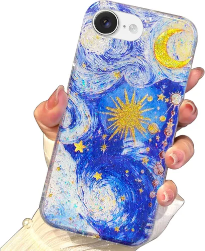 Vista 11 de I-MGAE-IN-AR Funda compacta para iPhone 12 Pro, diseño colorido de flores iridiscentes, holográfica, brillante, bonita funda para iPhone 12