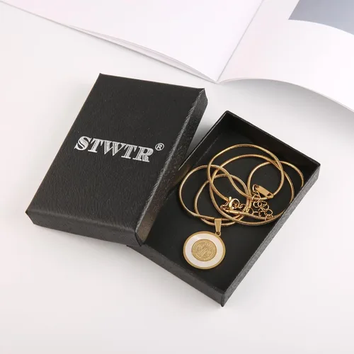 Vista 5 de Collar de medalla de San Benito de acero inoxidable, medalla del sacramento cristiano, joyería anti-mal, regalos católicos para hombres y mujeres