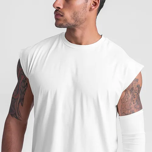 Vista 3 de BOOMLEMON Camiseta sin mangas para hombre, para gimnasio, correr, entrenamiento, muscular, fisicoculturismo, camisetas sin mangas