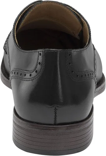 Vista 3 de Johnston & Murphy Zapato Oxford Lewis Cap Toe para hombre, amortiguación de espuma viscoelástica, piel de napa y forro textil suave, suela de goma