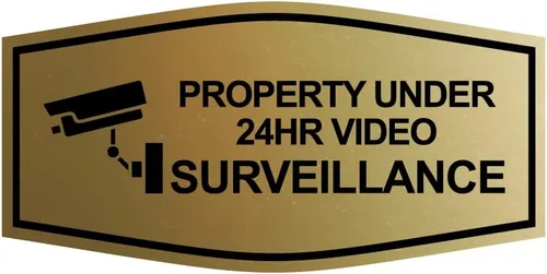 Vista 14 de Fancy Property - Señal de videovigilancia (cámara) de menos de 24 horas (negro) - Pequeño (paquete de 1)