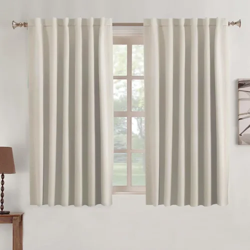 Vista 135 de Turquoize Cortinas Opacas con Aislamiento Térmico Paneles de Tratamiento de Ventanas con Bolsillo para Barra Paneles de Ventana para Ventanas