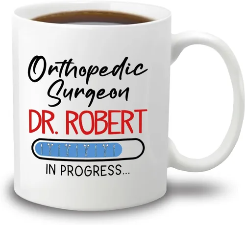 Vista 15 de Taza de café con nombre personalizada para hombres, mujeres, cirujano médico, taza de café blanca personalizada para cirujano ortopédico, taza