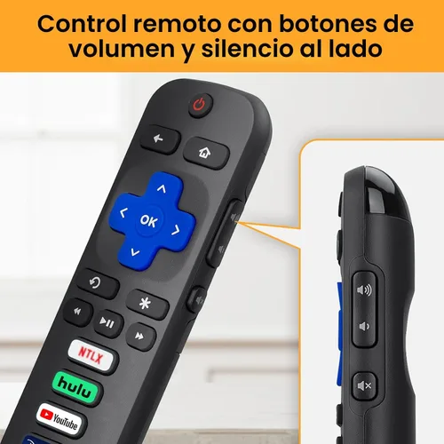 Vista 3 de Paquete de 3 controles remotos de repuesto solo para Roku TV, compatible con TCL Roku/Hisense Roku/Sharp/Philips/Onn Roku (no para Roku Stick y Box)