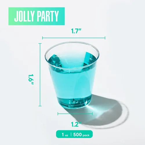 Vista 2 de Paquete de 500 vasos de chupito de plástico de 1 onza, vasos desechables, vasos de degustación de 1 onza, vasos de fiesta perfectos para whisky