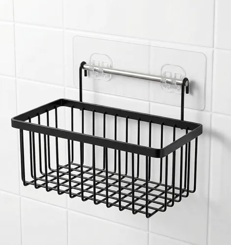 Vista 6 de 6 piezas de reemplazo de calcomanías para carrito de ducha, ganchos adhesivos para carrito de ducha