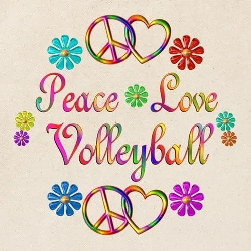 Vista 2 de CafePress Peace Love - Bolsa de mano de voleibol de lona natural bolsa de compras reutilizable