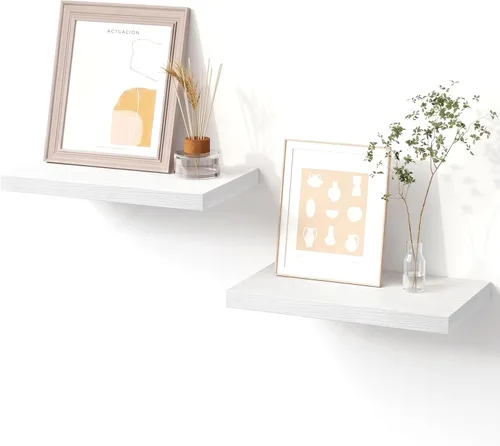Vista 34 de Estantes flotantes negros pequeños para pared, 12 pulgadas, juego