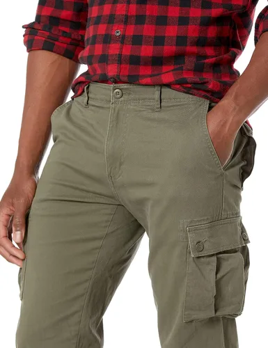 Vista 3 de Tienda Essentials pantalón cargo para hombre entallado elástico