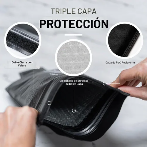 Vista 5 de Bottle Shield - Bolsa de viaje reutilizable con protector de vino (paquete de 6) – Traje de envoltura con amortiguación de burbujas, funda