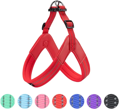 Vista 10 de EXCELLENT ELITE SPANKER Arnés sin tirones para perro, chaleco reflectante ajustable, suave acolchado, correa para el pecho de fácil mascota con Negro